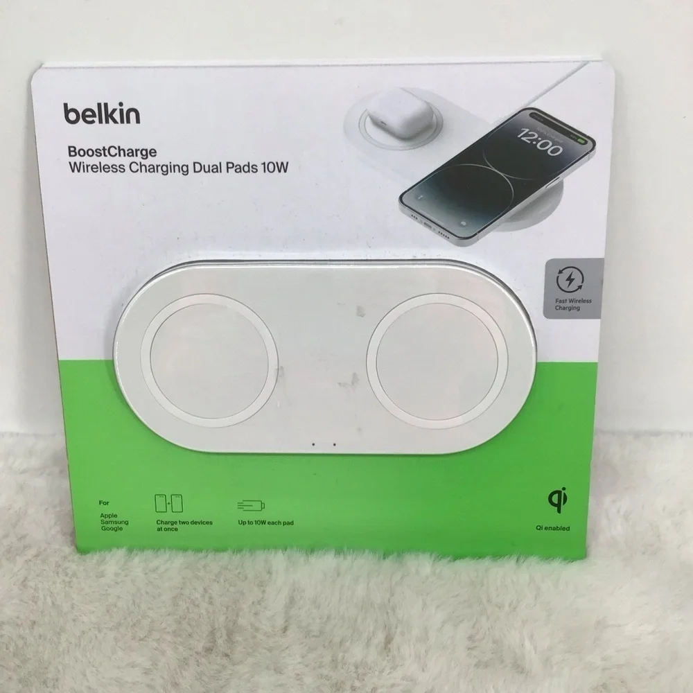 Belkin Boostcharge Dual Wireless Charging Pads 10W QI=certified Charger Pad